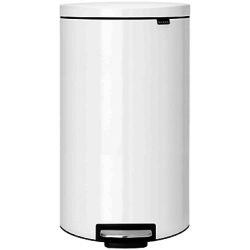 Brabantia Flatback Pedal Bin, 30L White